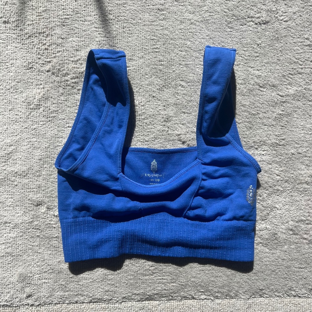 Free People Sports Bra in Blue, Size Small